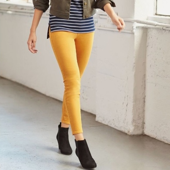 J. Crew Denim - J. Crew Mustard Yellow Toothpick Style Ankle Jeans